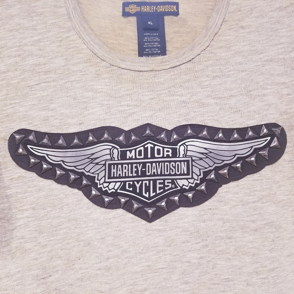 Harley Davidson Dirty Wash Embellished Tee XL